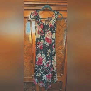 Vintage Evan Picone 1920s 1930s Style Floral Tea Dress. EUC. Sz 8.